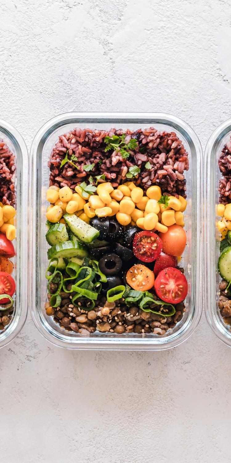 Plant based meals from the top