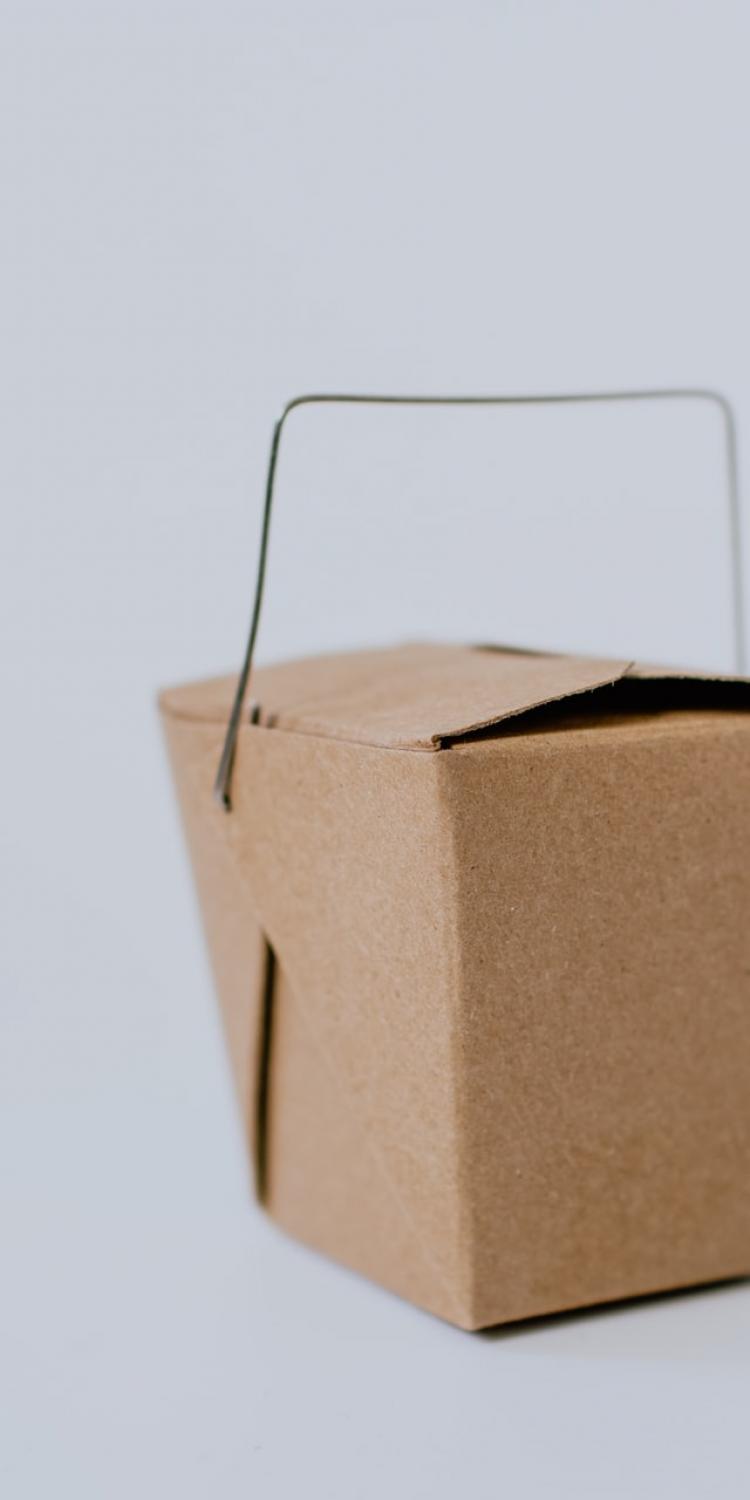 Cardboard mini takeout box