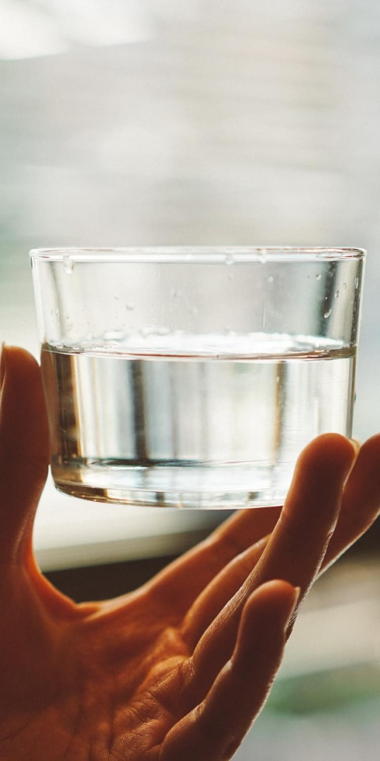 Water in cup