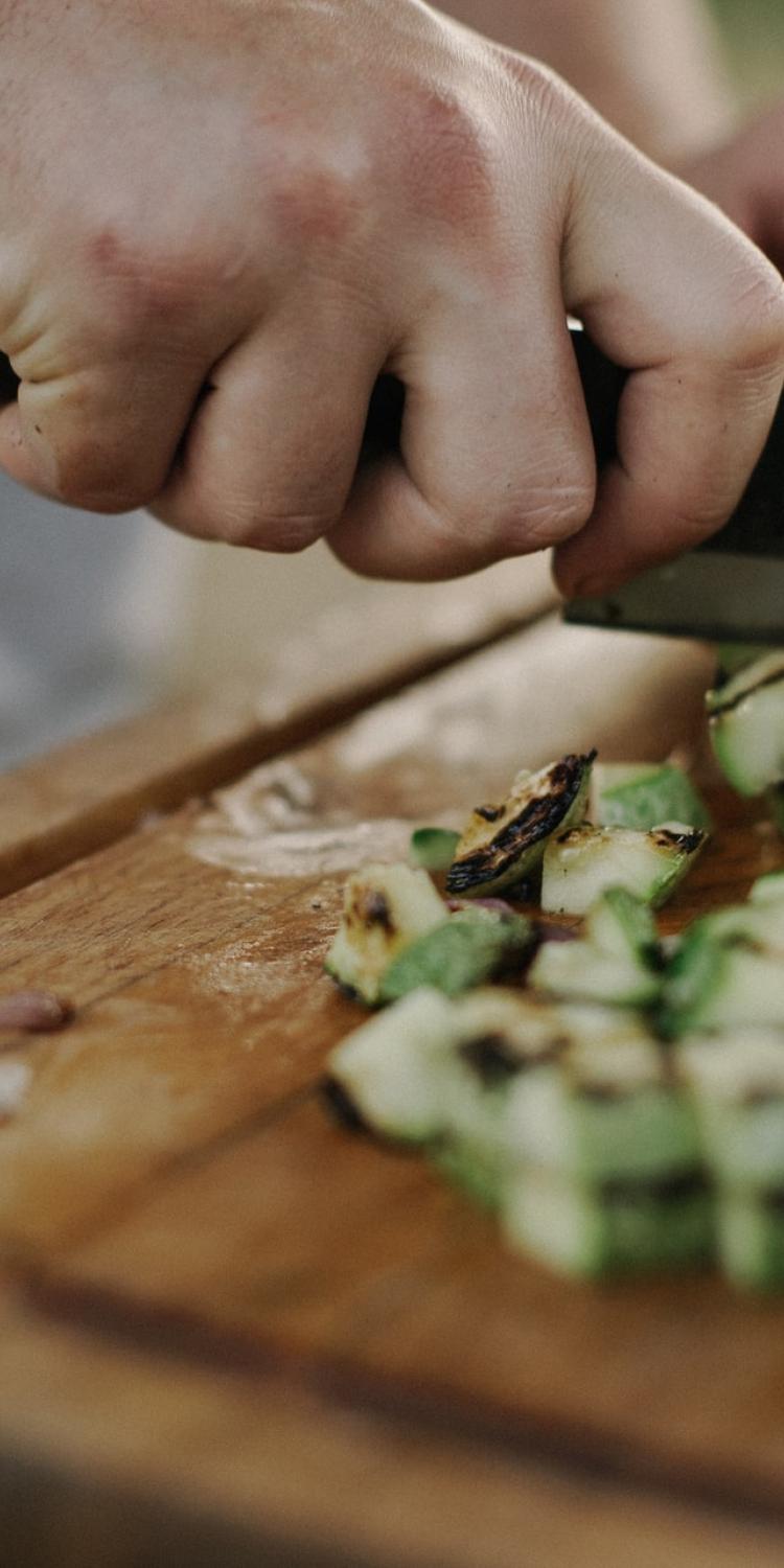 Squash being cooked