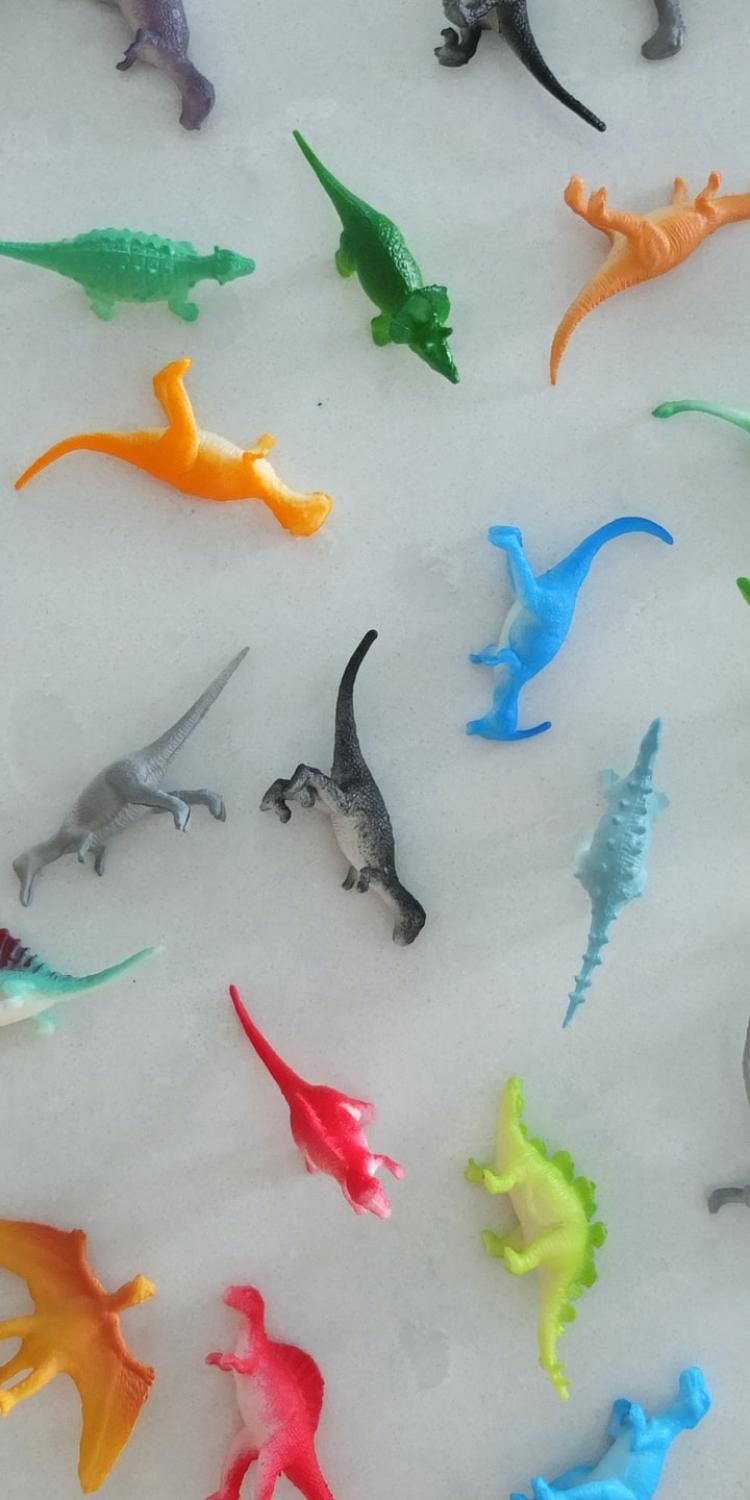 Mini plastic dinosaurs