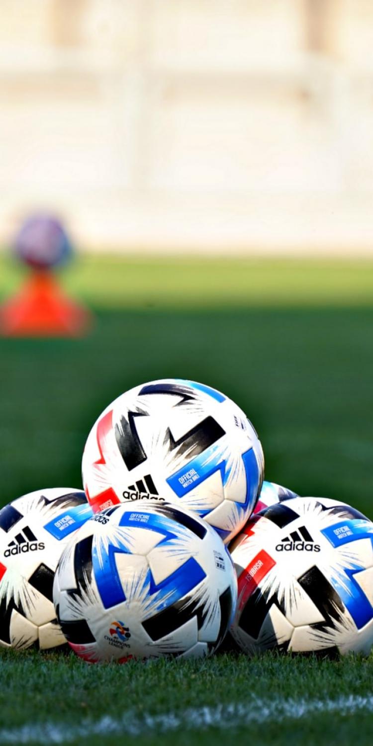 Pile of soccer balls
