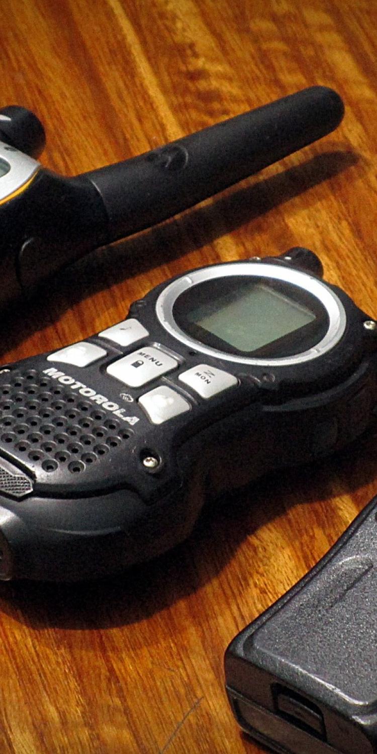 Walkie talkies on table