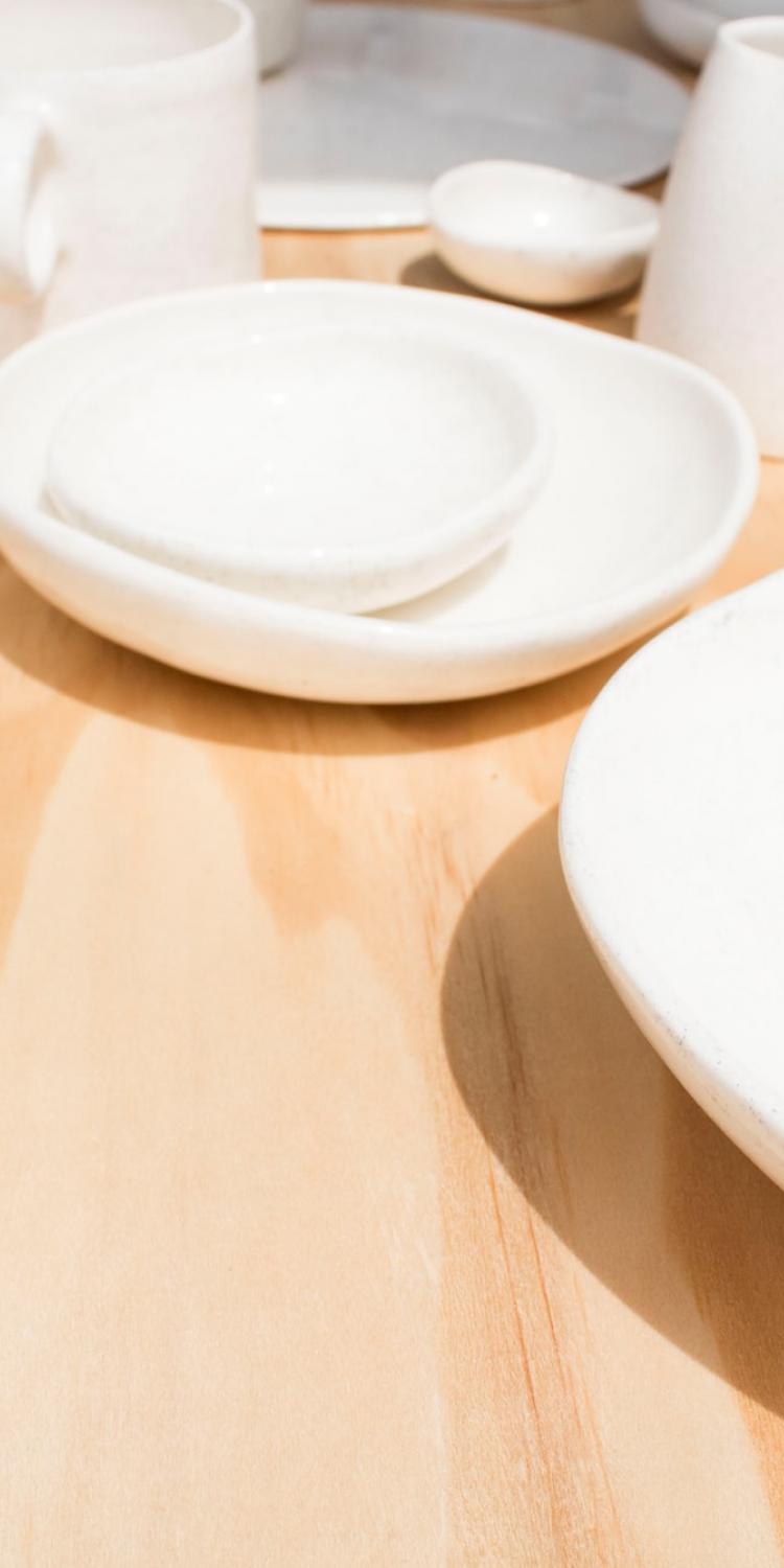 Plates on a table
