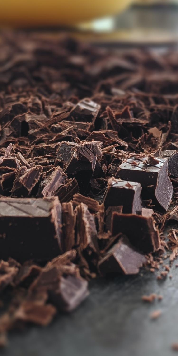 Sliced chocolate