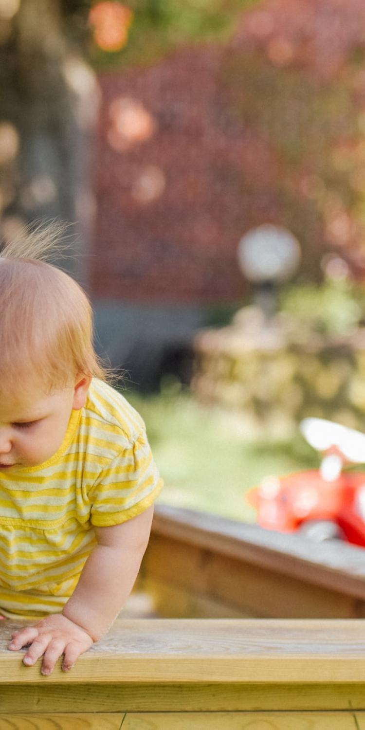 Baby in sandbox