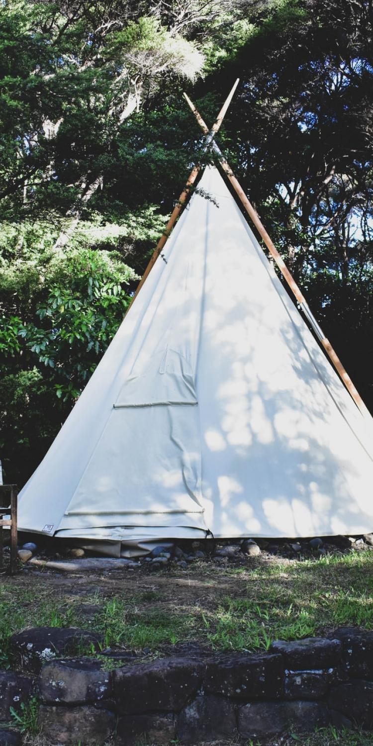 Teepee in the woods
