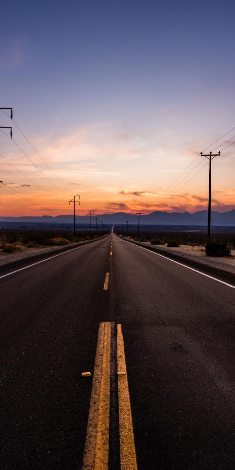 Long empty road