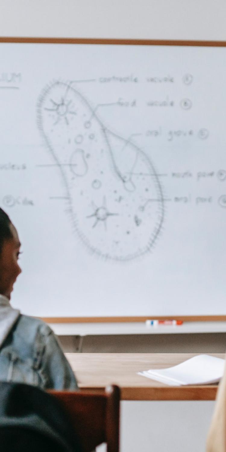 Teacher teaching Biology