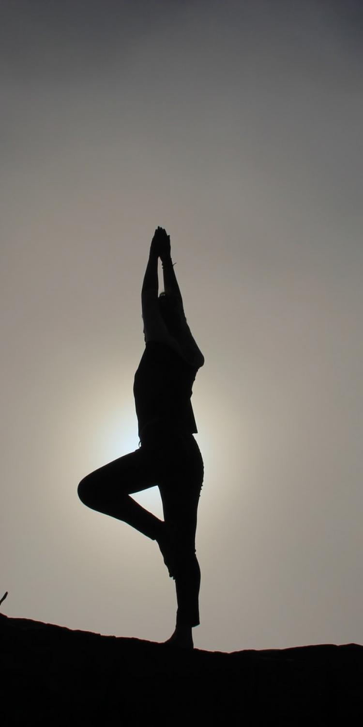 Person doing yoga