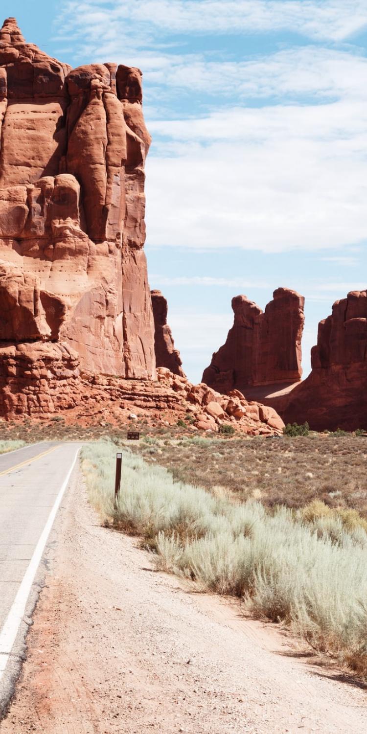 Van at Arches National Park