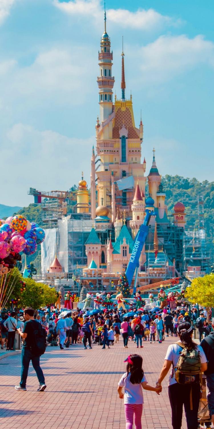 View of the Disney castle