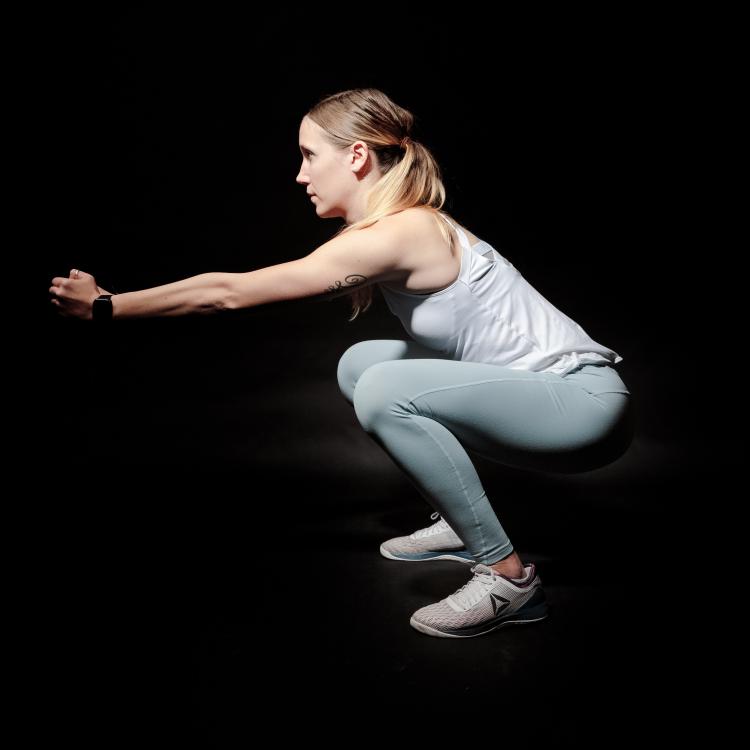 Woman doing squat