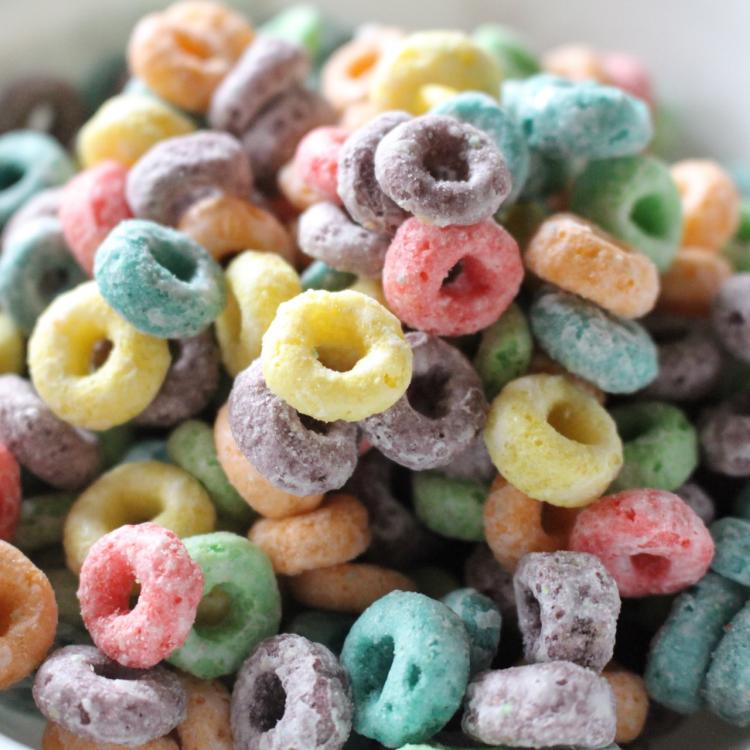 Bowl of fruit loops